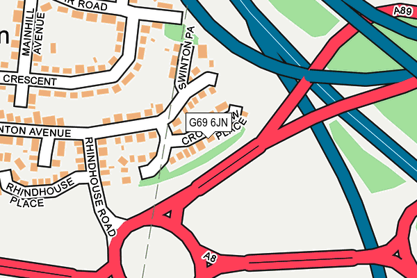G69 6JN map - OS OpenMap – Local (Ordnance Survey)