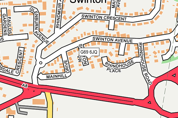 G69 6JQ map - OS OpenMap – Local (Ordnance Survey)