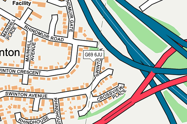 G69 6JU map - OS OpenMap – Local (Ordnance Survey)