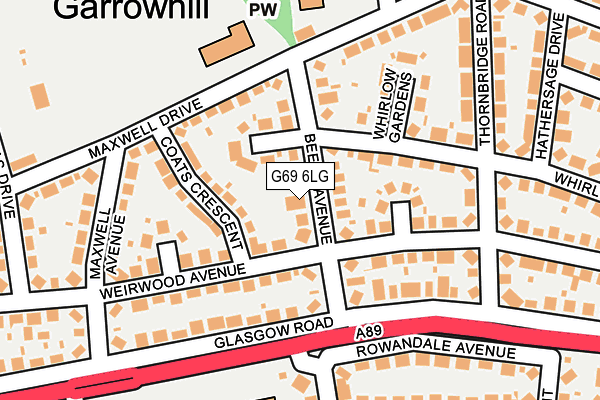 G69 6LG map - OS OpenMap – Local (Ordnance Survey)