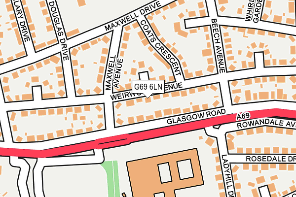 G69 6LN map - OS OpenMap – Local (Ordnance Survey)