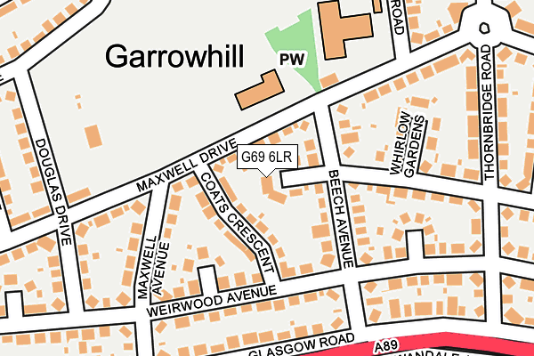 G69 6LR map - OS OpenMap – Local (Ordnance Survey)