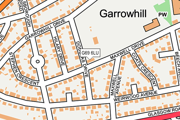 G69 6LU map - OS OpenMap – Local (Ordnance Survey)