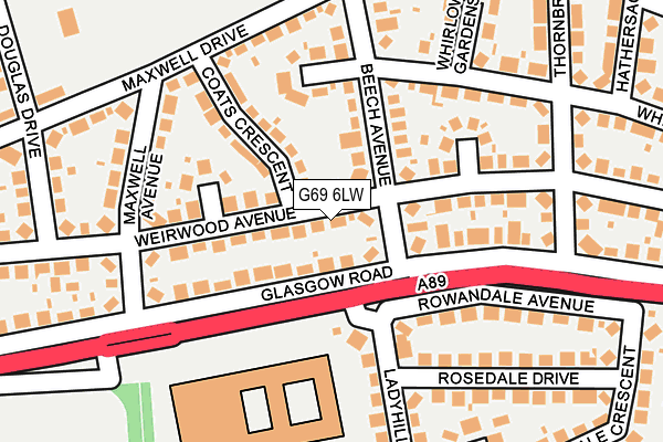 G69 6LW map - OS OpenMap – Local (Ordnance Survey)