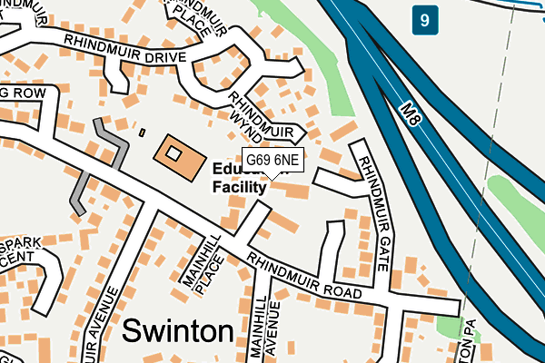 G69 6NE map - OS OpenMap – Local (Ordnance Survey)