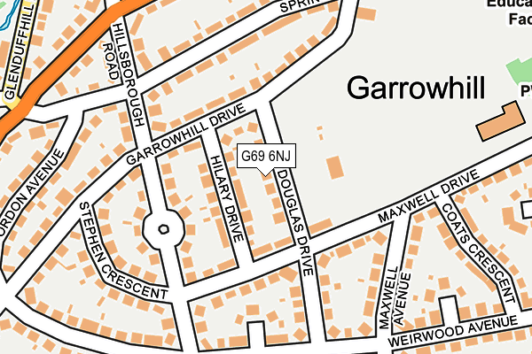 G69 6NJ map - OS OpenMap – Local (Ordnance Survey)