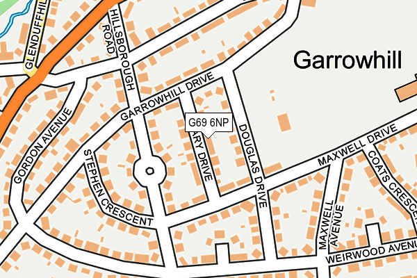 G69 6NP map - OS OpenMap – Local (Ordnance Survey)