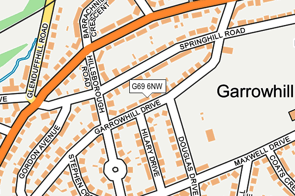 G69 6NW map - OS OpenMap – Local (Ordnance Survey)