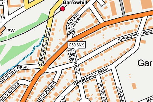 G69 6NX map - OS OpenMap – Local (Ordnance Survey)