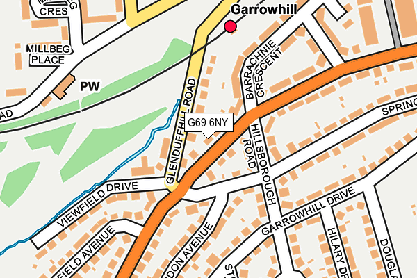 G69 6NY map - OS OpenMap – Local (Ordnance Survey)