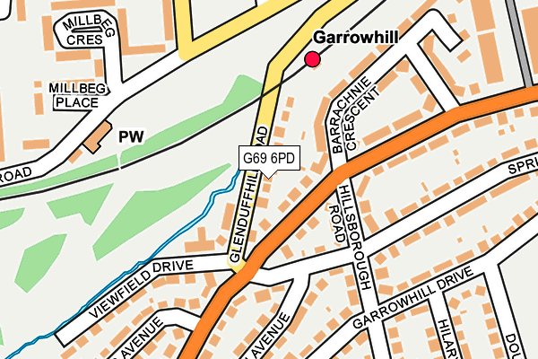 G69 6PD map - OS OpenMap – Local (Ordnance Survey)