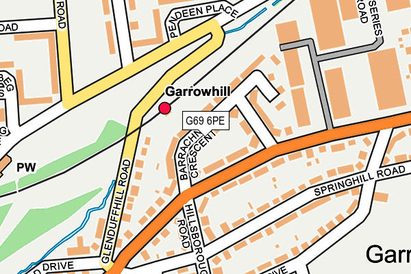 G69 6PE map - OS OpenMap – Local (Ordnance Survey)