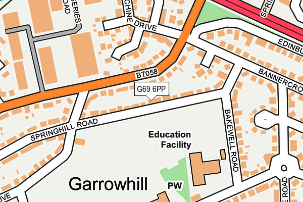 G69 6PP map - OS OpenMap – Local (Ordnance Survey)