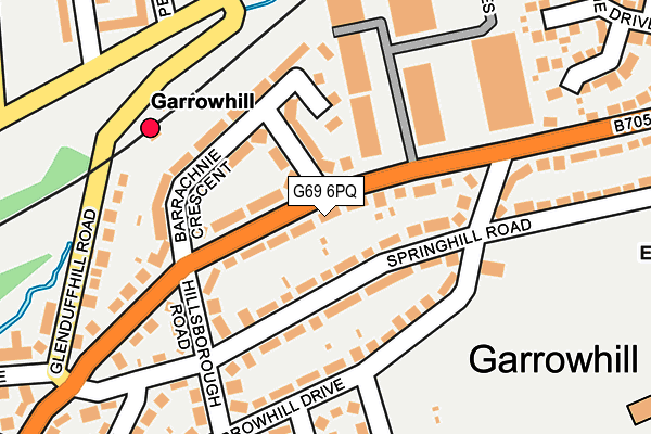 G69 6PQ map - OS OpenMap – Local (Ordnance Survey)