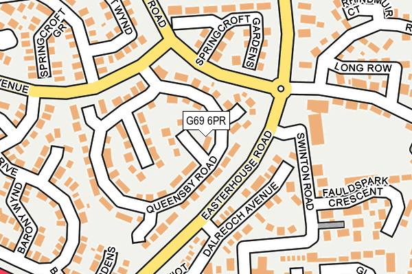 G69 6PR map - OS OpenMap – Local (Ordnance Survey)