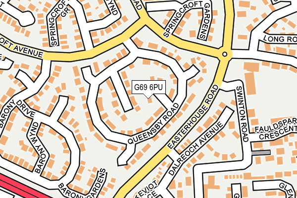 G69 6PU map - OS OpenMap – Local (Ordnance Survey)