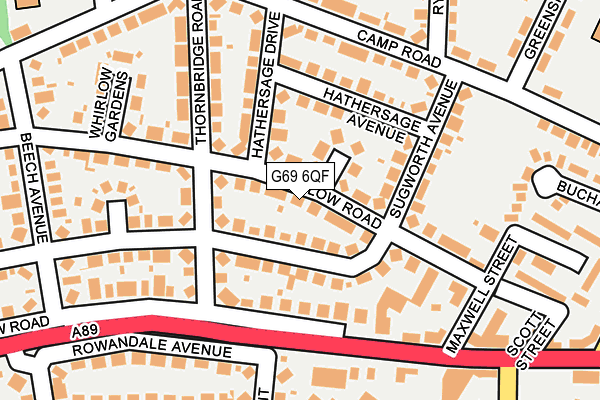 G69 6QF map - OS OpenMap – Local (Ordnance Survey)