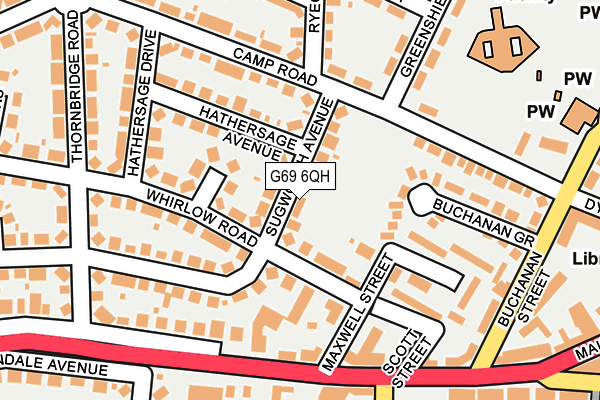 G69 6QH map - OS OpenMap – Local (Ordnance Survey)