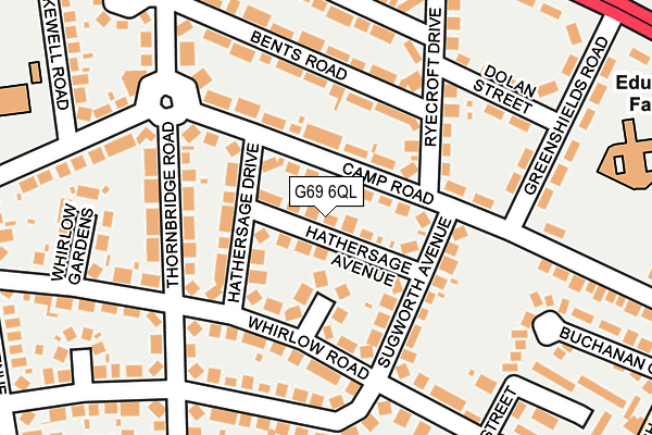 G69 6QL map - OS OpenMap – Local (Ordnance Survey)