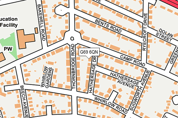 G69 6QN map - OS OpenMap – Local (Ordnance Survey)