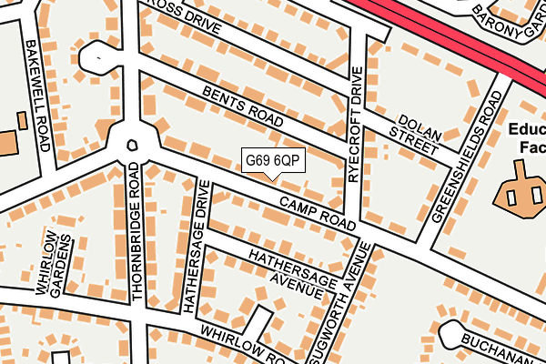 G69 6QP map - OS OpenMap – Local (Ordnance Survey)
