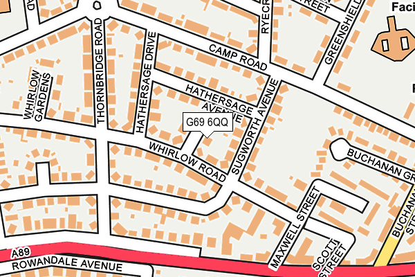 G69 6QQ map - OS OpenMap – Local (Ordnance Survey)