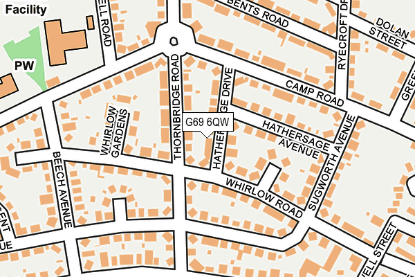 G69 6QW map - OS OpenMap – Local (Ordnance Survey)