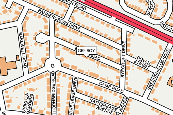 G69 6QY map - OS OpenMap – Local (Ordnance Survey)