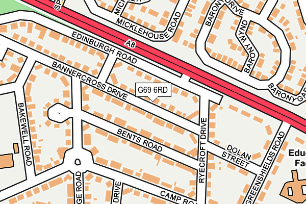 G69 6RD map - OS OpenMap – Local (Ordnance Survey)