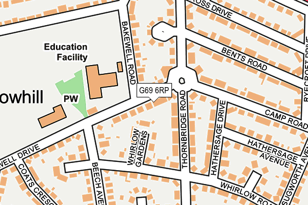 G69 6RP map - OS OpenMap – Local (Ordnance Survey)