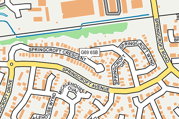 G69 6SB map - OS OpenMap – Local (Ordnance Survey)