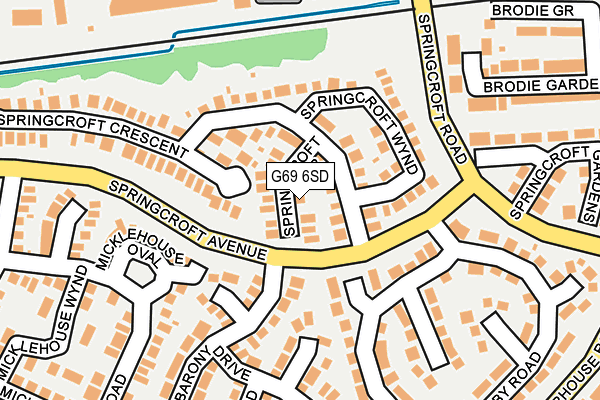 G69 6SD map - OS OpenMap – Local (Ordnance Survey)