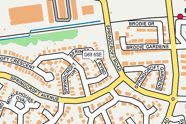 G69 6SE map - OS OpenMap – Local (Ordnance Survey)