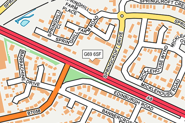 G69 6SF map - OS OpenMap – Local (Ordnance Survey)