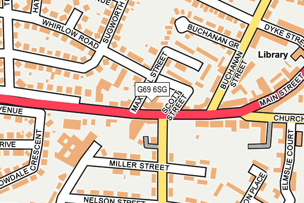 G69 6SG map - OS OpenMap – Local (Ordnance Survey)