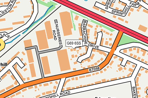 G69 6SS map - OS OpenMap – Local (Ordnance Survey)