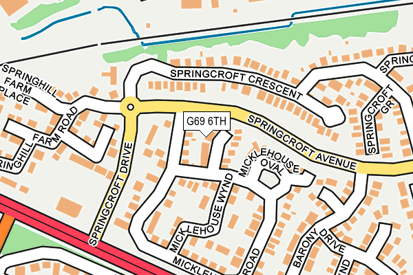 G69 6TH map - OS OpenMap – Local (Ordnance Survey)