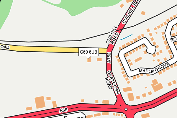 G69 6UB map - OS OpenMap – Local (Ordnance Survey)