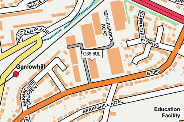 G69 6UL map - OS OpenMap – Local (Ordnance Survey)