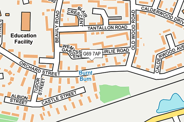 G69 7AP map - OS OpenMap – Local (Ordnance Survey)