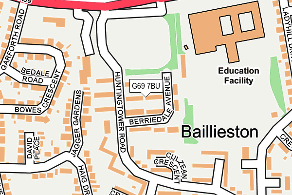 G69 7BU map - OS OpenMap – Local (Ordnance Survey)