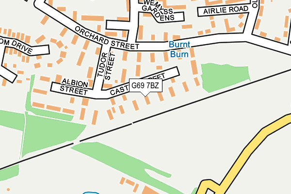 G69 7BZ map - OS OpenMap – Local (Ordnance Survey)