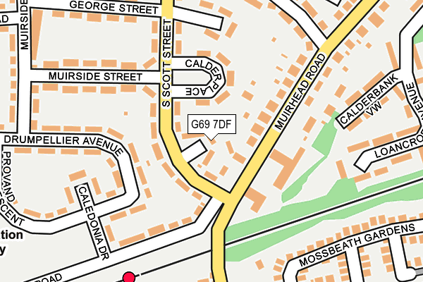 G69 7DF map - OS OpenMap – Local (Ordnance Survey)