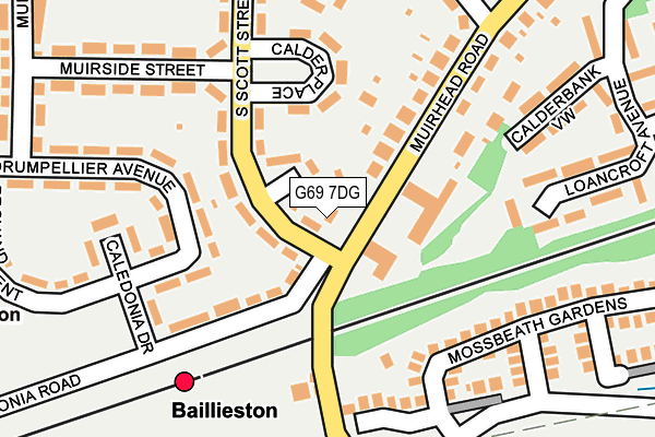 G69 7DG map - OS OpenMap – Local (Ordnance Survey)