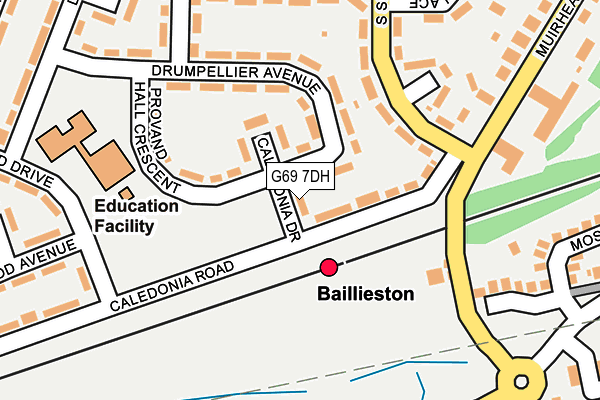 G69 7DH map - OS OpenMap – Local (Ordnance Survey)