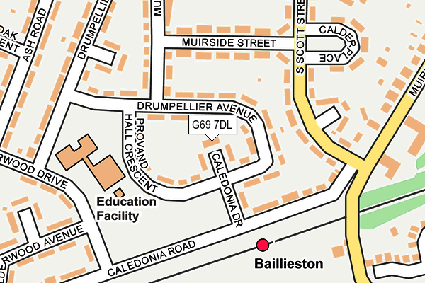 G69 7DL map - OS OpenMap – Local (Ordnance Survey)