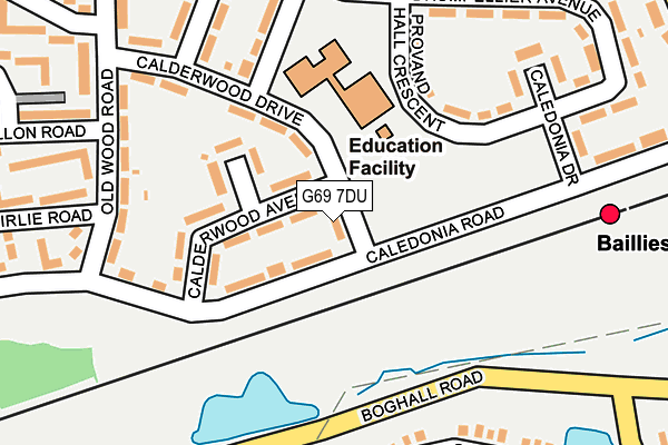 G69 7DU map - OS OpenMap – Local (Ordnance Survey)