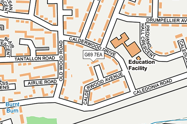 G69 7EA map - OS OpenMap – Local (Ordnance Survey)