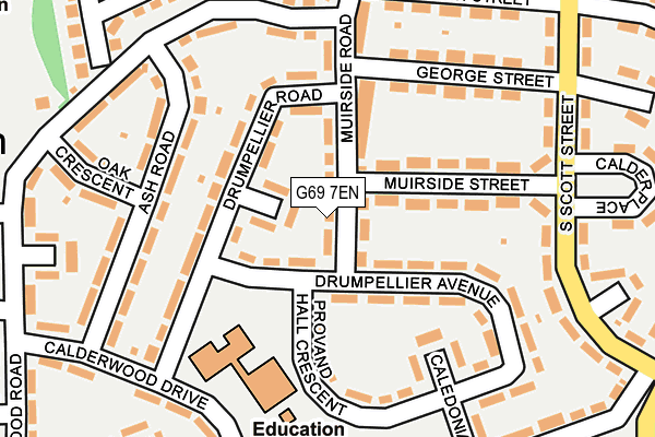 G69 7EN map - OS OpenMap – Local (Ordnance Survey)