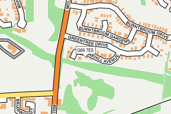 G69 7ES map - OS OpenMap – Local (Ordnance Survey)